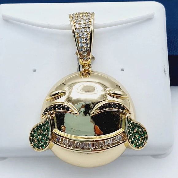 "14K Gold Plated Cubic Zircon Pendant, INUS1BR213 - Picture 1 of 9